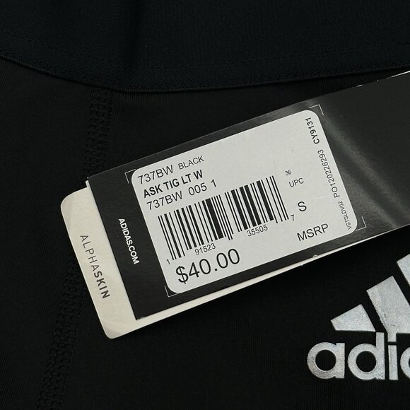 Adidas Alphaskin Tights Women's Size Small Black Full Length Athletic Pants NWT - Picture 5 of 12